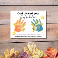 Christian Friendship Handprint Craft for Kids | God Picked You Best Friend Faith-Based Keepsake
