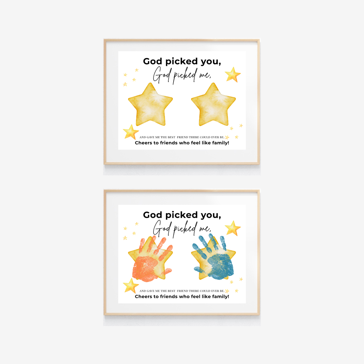 Christian Friendship Handprint Craft for Kids | God Picked You Best Friend Faith-Based Keepsake