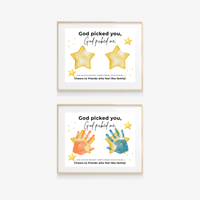 Christian Friendship Handprint Craft for Kids | God Picked You Best Friend Faith-Based Keepsake