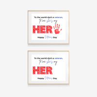 Veterans Day Handprint Craft for Kids | My Hero Veteran Printable Keepsake | Military Family Activity