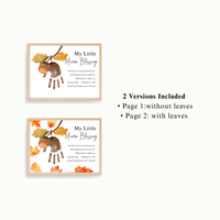 My Little Acorn Blessing Handprint Craft Printable | Christian Fall Keepsake | Preschool Acorn Handprint Activity