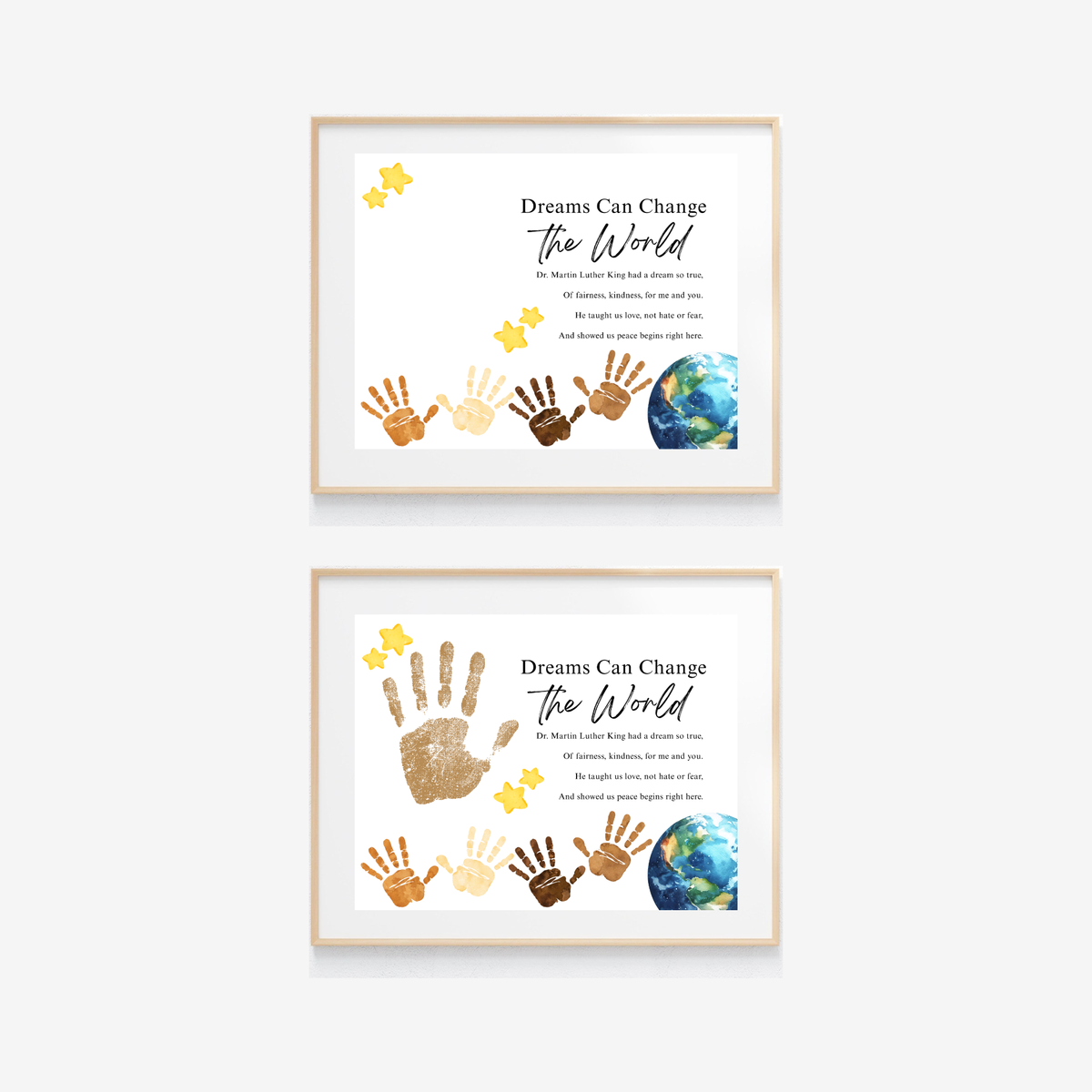 Martin Luther King Jr. Handprint Craft for Kids | MLK Day Diversity & Kindness Printable Activity