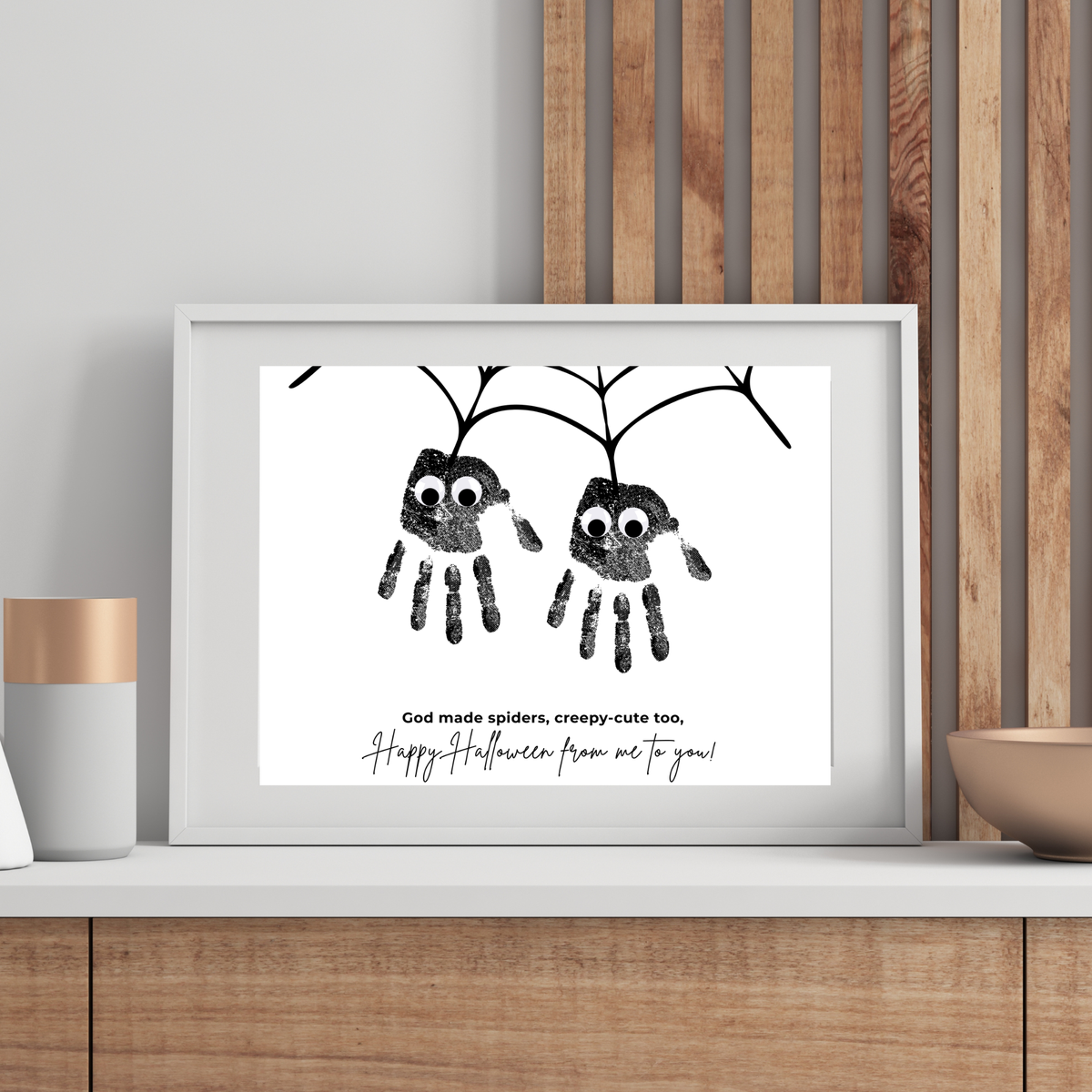 Christian Halloween Spider Handprint Craft | God Made Spiders Printable for Kids Bundle