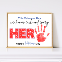 Veterans Day Handprint Craft for Kids | We Honor Each and Every Hero Patriotic Classroom Activity