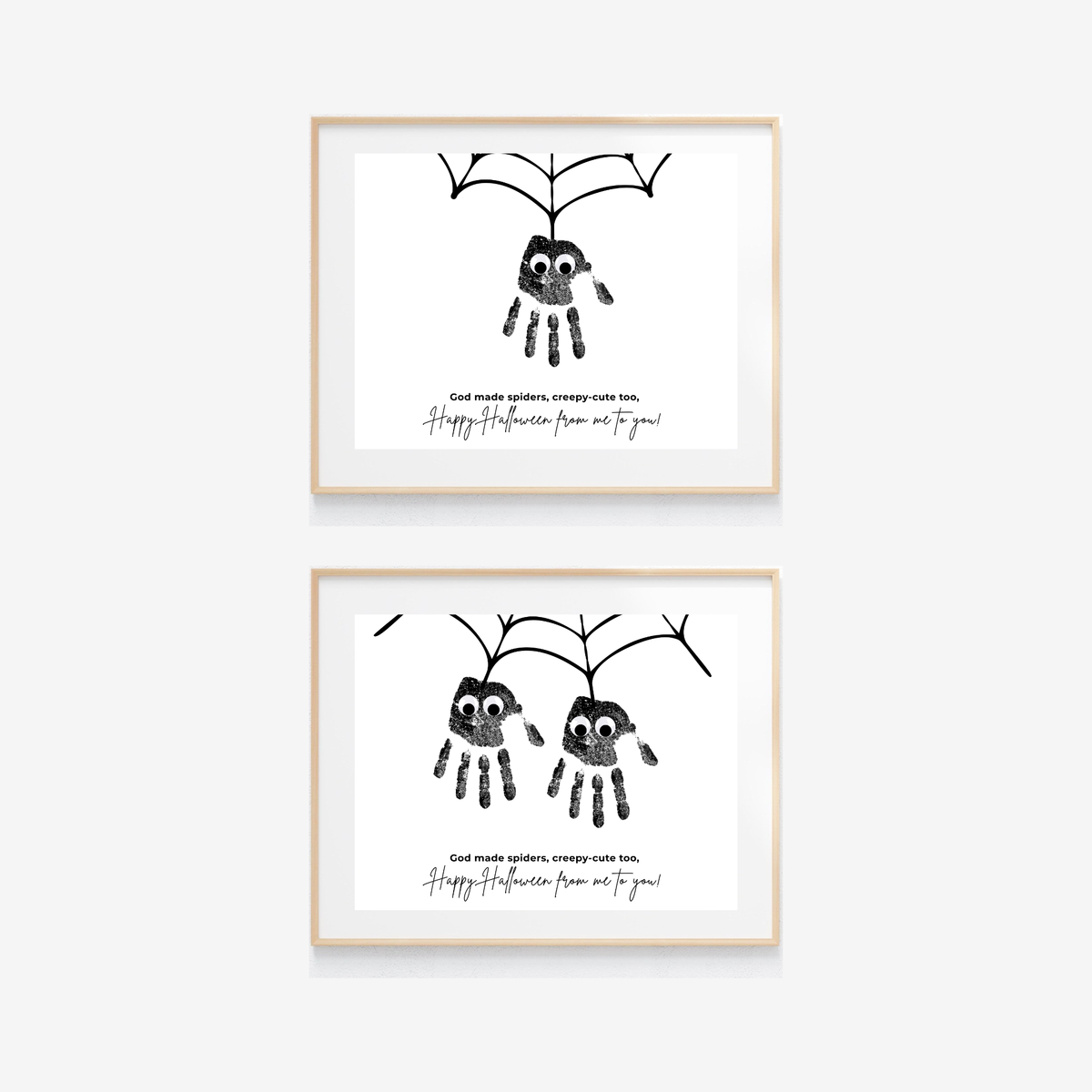 Christian Halloween Spider Handprint Craft | God Made Spiders Printable for Kids Bundle