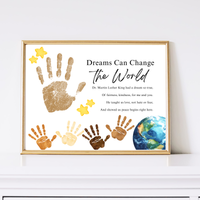 Martin Luther King Jr. Handprint Craft for Kids | MLK Day Diversity & Kindness Printable Activity