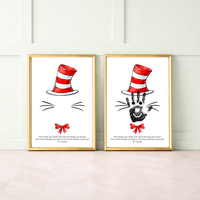 Reading Hat Handprint Craft Printable | Kids Book Week Keepsake Art | Classroom Reading Activity Digital Print