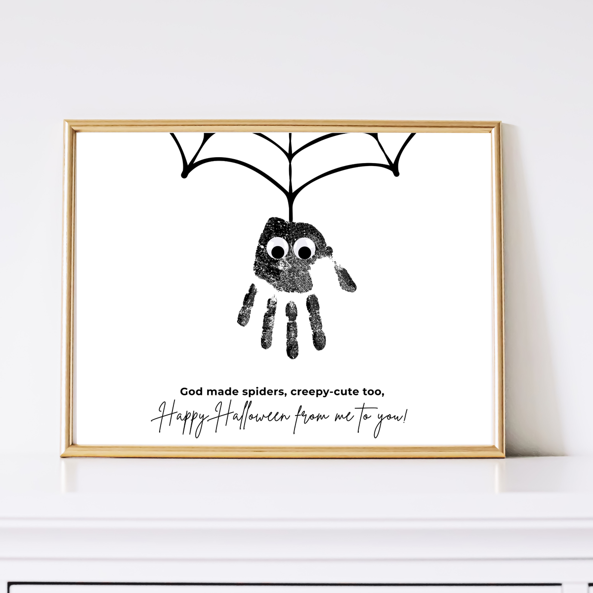 Christian Halloween Spider Handprint Craft | God Made Spiders Printable for Kids Bundle
