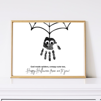 Christian Halloween Spider Handprint Craft | God Made Spiders Printable for Kids Bundle