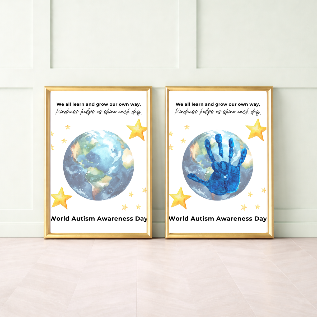 World Autism Awareness Day Handprint Craft Printable | Autism Acceptance Classroom Activity | Inclusive Kids Art Project PDF
