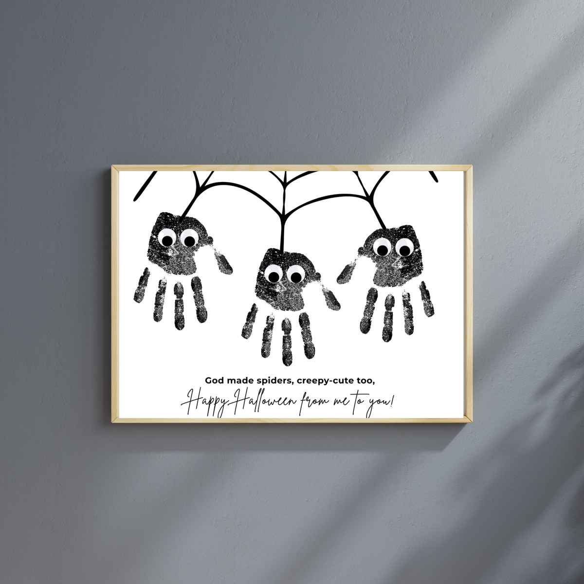 Christian Halloween Spider Handprint Craft | God Made Spiders Printable for Kids Bundle