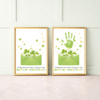 St. Patrick’s Day Handprint Craft Printable | Shamrock Envelope Keepsake Art | Preschool Fine Motor Activity PDF