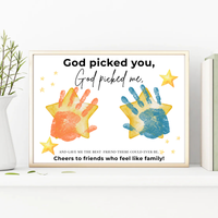 Christian Friendship Handprint Craft for Kids | God Picked You Best Friend Faith-Based Keepsake