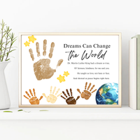 Martin Luther King Jr. Handprint Craft for Kids | MLK Day Diversity & Kindness Printable Activity