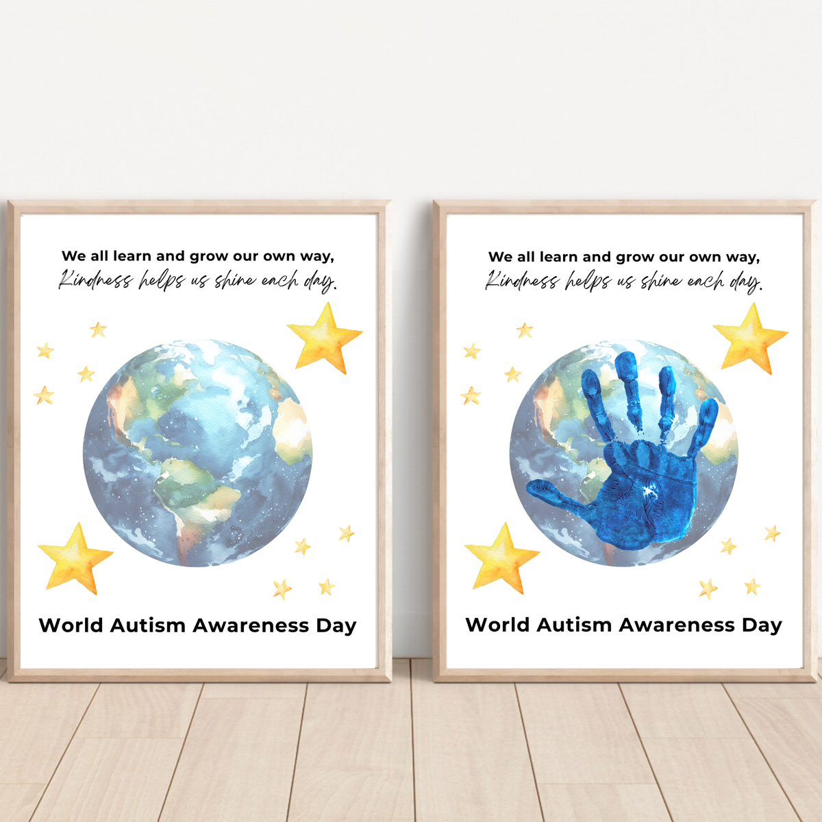 World Autism Awareness Day Handprint Craft Printable | Autism Acceptance Classroom Activity | Inclusive Kids Art Project PDF
