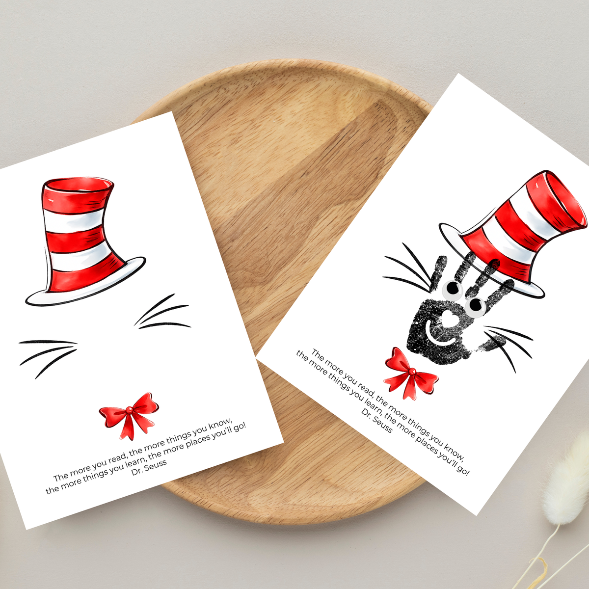 Reading Hat Handprint Craft Printable | Kids Book Week Keepsake Art | Classroom Reading Activity Digital Print