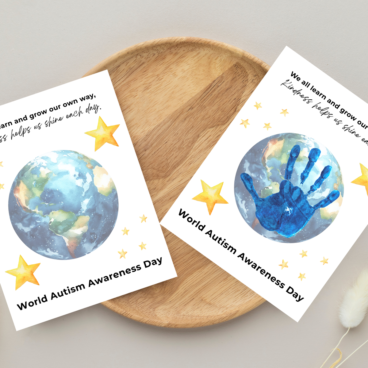 World Autism Awareness Day Handprint Craft Printable | Autism Acceptance Classroom Activity | Inclusive Kids Art Project PDF
