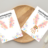 Christian Easter Handprint Craft Printable | “God Picked Me to Shine His Light” Bunny Keepsake | Faith-Based Kids Art Activity PDF