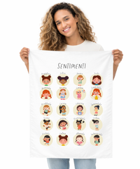 Italian Feelings Wall Tapestry (Female) – Emotional Awareness & Language Learning Support