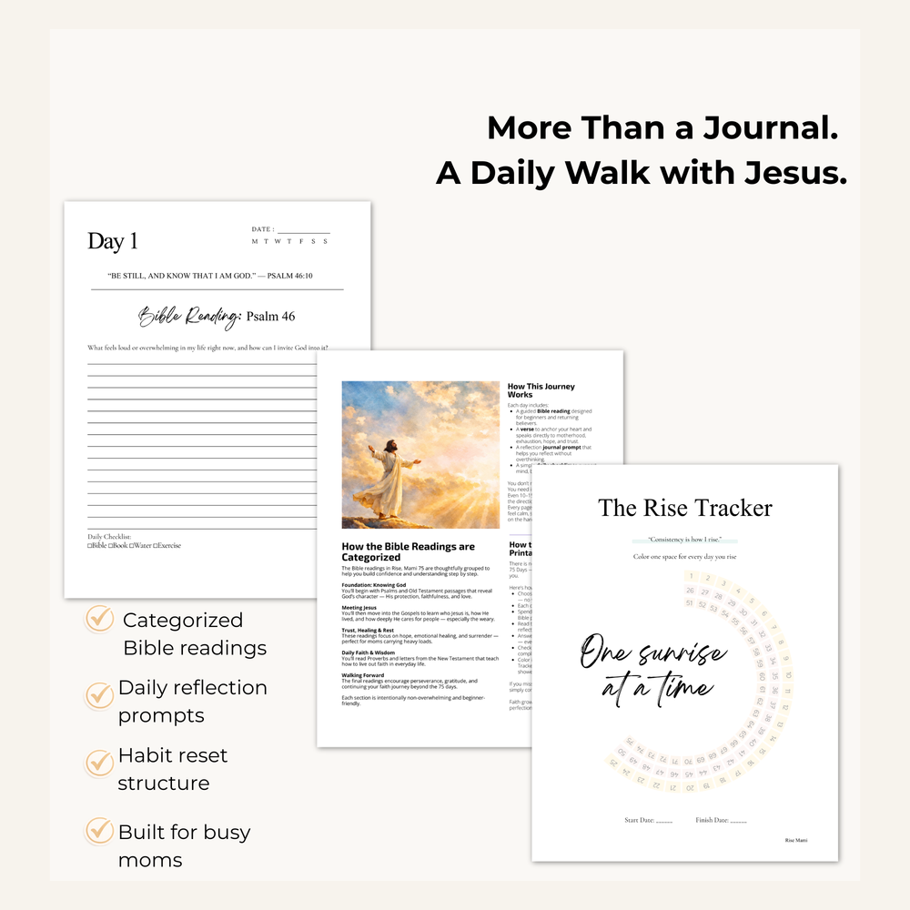 Joyful Rise with Jesus, A 75-Day Guided Devotional Journal for Christian Moms