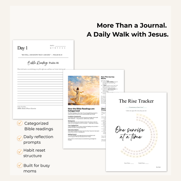 Joyful Rise with Jesus, A 75-Day Guided Devotional Journal for Christian Moms