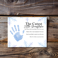 Winter Handprint Craft Printable | “The Cutest Little Snowflake” Keepsake Art | Winter Classroom & Preschool Handprint Activity PDF