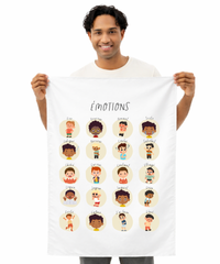 French Feelings Wall Tapestry (Male) – Emotional Awareness & Language Learning Support