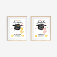 Christian Preschool Graduation Handprint Craft Printable, God Leads My Journey Graduation Keepsake, Preschool Graduation Activity, Instant Download