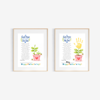 Christian Father’s Day Handprint Craft Printable | God Picked You to Be My Dad | Faith-Based Dad Keepsake Gift from Kids | Preschool DIY Handprint Art PDF
