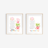 God Picked You to Be Our Grandma Handprint Craft Printable | Christian Mother’s Day Gift for Grandma | Flower Keepsake from Grandkids | Faith Based Grandma Gift