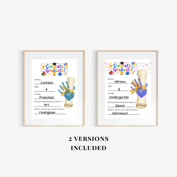Graduation Interview Printable for Kids, Preschool & Kindergarten Graduation Keepsake, End of Year Memory Craft, Instant Download