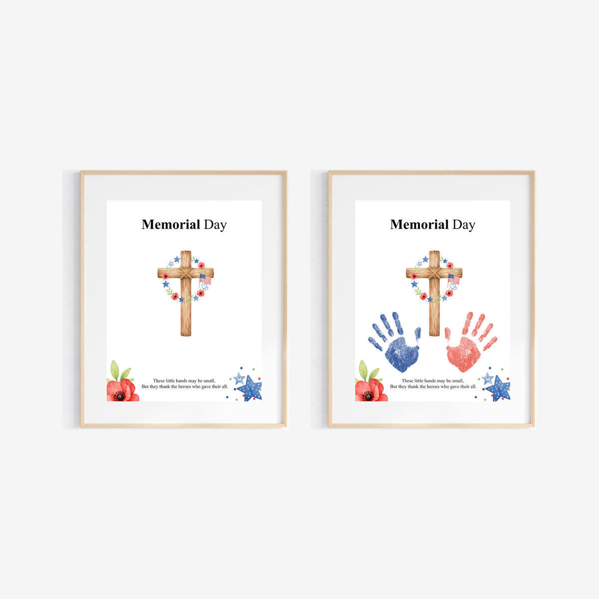 Christian Memorial Day Handprint Craft Printable | Patriotic Keepsake Art for Kids | Veterans Tribute Activity | Preschool Classroom DIY PDF