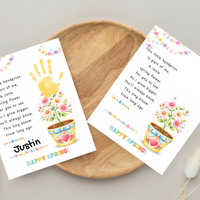 Spring Handprint Flower Craft Printable | Personalized Keepsake Poem Activity | Preschool Spring Art Gift | Kids Flower Pot Handprint PDF
