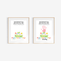 God Picked You God Picked Me Handprint Craft Printable | Christian Mother’s Day Keepsake | Thank You for Helping Me Grow Mom Gift | Kids Faith-Based PDF