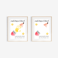 Last Day of School Pencil Handprint Craft Printable | End of School Year Keepsake Art | Leaving My Mark School Sign 2026 | Preschool DIY Handprint PDF