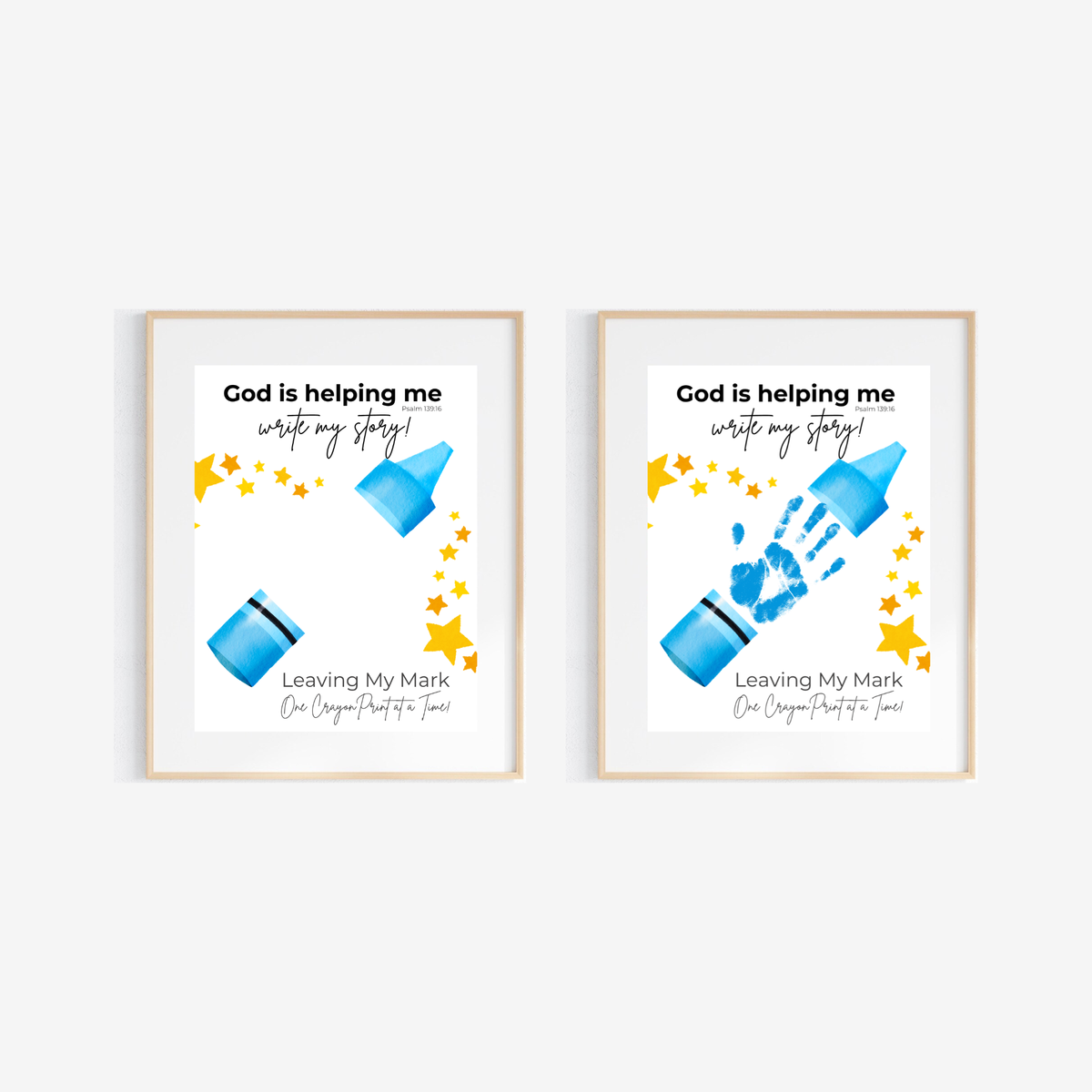 God Is Helping Me Write My Story Handprint Craft Printable | Christian Back to School Keepsake Bundle | Crayon Handprint Activity for Kids