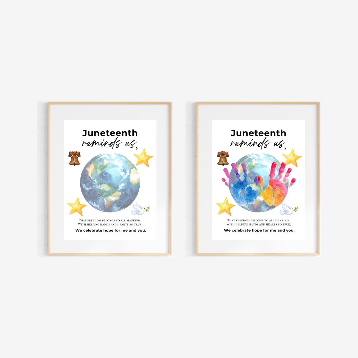 Juneteenth Reminds Us Handprint Craft Printable | Juneteenth Activity for Kids | Diversity & Inclusion Keepsake