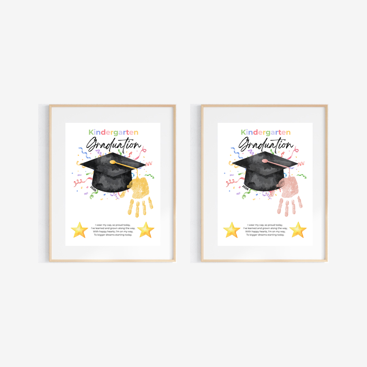Kindergarten Graduation Printable | Graduation Cap Classroom Keepsake | End of Year Teacher Gift | Preschool Graduation Activity | 2026 Graduation Poster