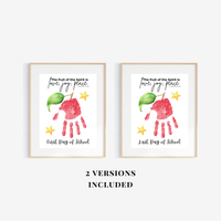 Fruit of the Spirit Apple Handprint Craft Printable | First & Last Day of School Keepsake | Christian Back to School Activity