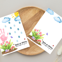 Rain or Shine Handprint Craft Printable | “God Helps Me Grow” Spring Faith-Based Activity | Preschool Christian Keepsake Art PDF