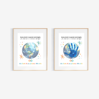 Autism Acceptance Month Handprint Craft Printable | Every Brain is Special and Bright | Classroom Autism Awareness Activity | Preschool Keepsake PDF