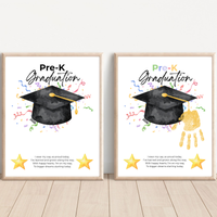 Pre-K Graduation Handprint Craft Printable | Preschool Graduation Keepsake | End of Year Classroom Activity | Kids Graduation Art PDF