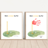 Golf Handprint Craft for Grandpa, Best Grandpa by Par Printable, Father’s Day Golf Keepsake from Kids, Grandpa Birthday Golf Gift