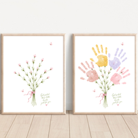 Christian Mother’s Day Handprint Craft Printable | God Picked These Little Hands for You | Mom Grandma Aunt Keepsake Gift | Birthday & Valentine’s Day Printable