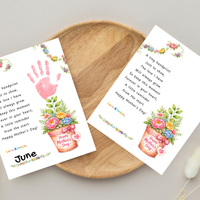 Mother’s Day Handprint Flower Pot Craft Printable | Keepsake Gift for Mom from Kids | Preschool DIY Handprint Art PDF | Happy Mother’s Day Craft