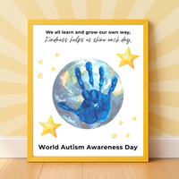 World Autism Awareness Day Handprint Craft Printable | Autism Acceptance Classroom Activity | Inclusive Kids Art Project PDF