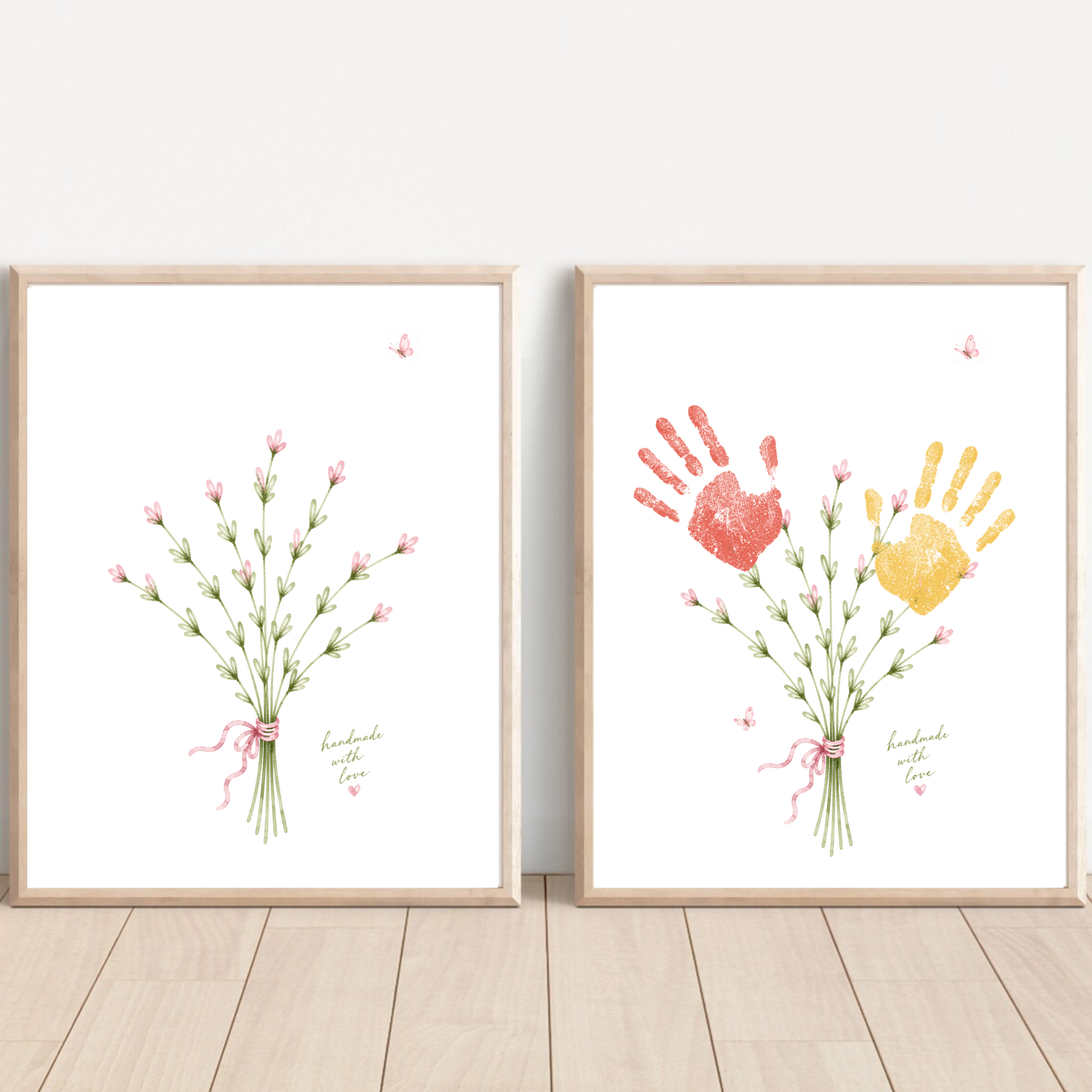 Mother’s Day Handprint Flower Craft Printable | Mom Grandma Aunt Keepsake Gift | Birthday & Valentine’s Day Handprint Bouquet | Preschool DIY Printable