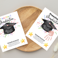 Christian Preschool Graduation Handprint Craft Printable, God Leads My Journey Graduation Keepsake, Preschool Graduation Activity, Instant Download