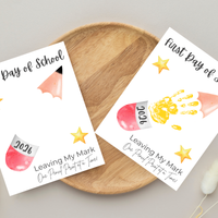 First Day of School Pencil Handprint Craft Printable | Back to School Keepsake Art | Leaving My Mark School Sign 2026 | Preschool DIY Handprint PDF