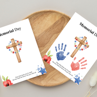Christian Memorial Day Handprint Craft Printable | Patriotic Keepsake Art for Kids | Veterans Tribute Activity | Preschool Classroom DIY PDF